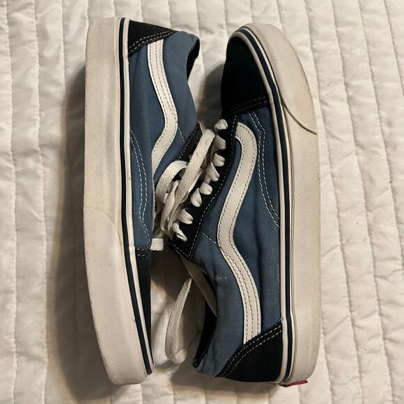 SkatewearVans Old Skool Blue & Black Suede Canvas Sneakers Men’s 7 / Women’s 8.5 - Picture 3 of 6